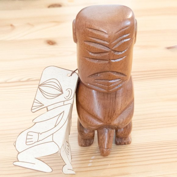 TANGAROA Wooden Statue Creation Myth Cook Islands Handicraft Polynesian Pacific - Picture 1 of 3